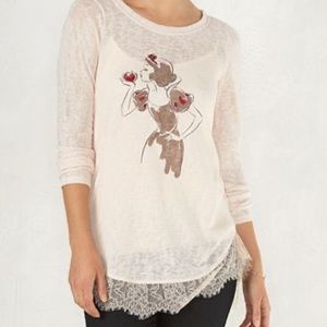 Disney LC Lauren Conrad snow white sweater XL